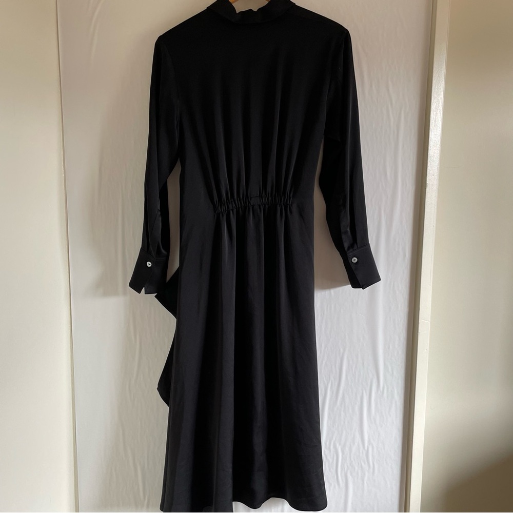 Vince Black Long Sleeve Wrap Dress Long Sleeve Size 4 - Picture 9 of 12